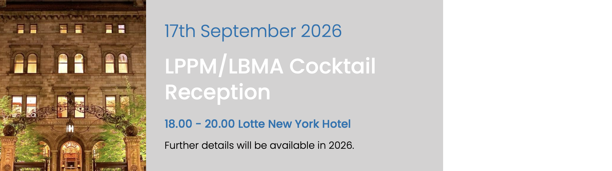 LPPM/LBMA Cocktail Reception